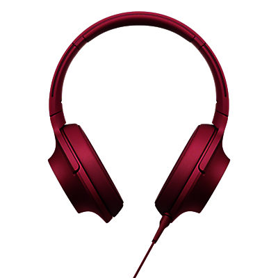 Sony MDR-100AAP h.ear Over-Ear Headphones with In-Line Mic/Remote Bordeaux Pink